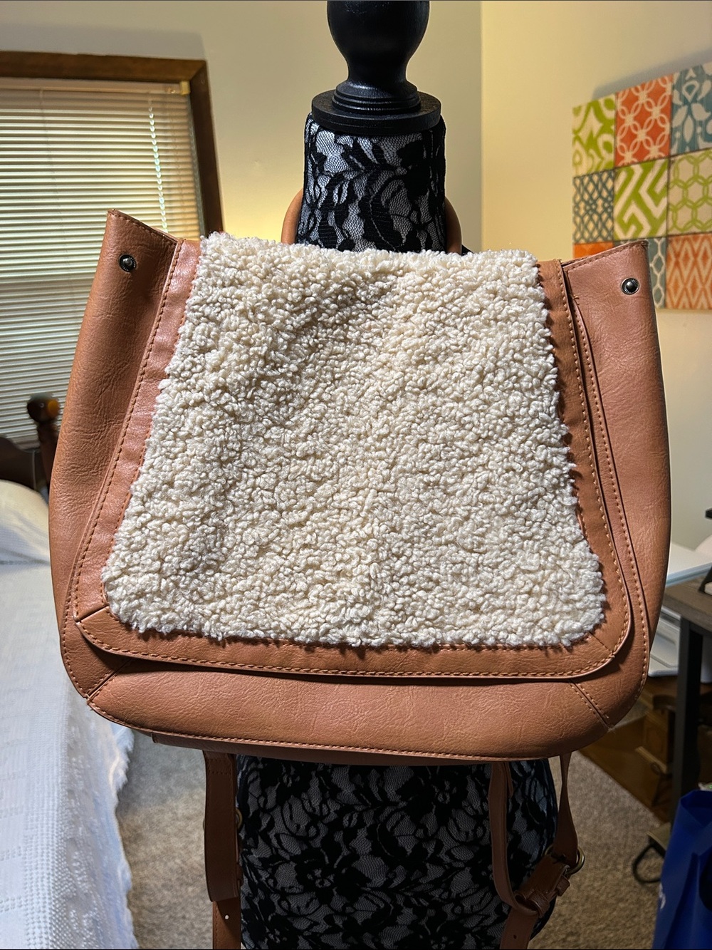 Universal Thread Faux Leather Backpack saddle bag